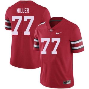 NCAA Ohio State Buckeyes Men's #77 Harry Miller Red Nike Football College Jersey OIA2045ZQ